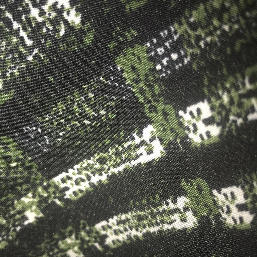 Button Up NY Collection Petite PL GREEN black White Unique 🛍 - Picture 5 of 7